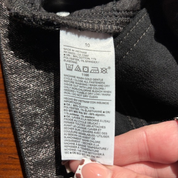 Old Navy High Rise OG Loose Metallic Bronze Wide Leg Womens Jeans Size 10 - Picture 12 of 15